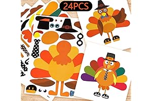 Make-A-Turkey Stickers For Thanksgiving