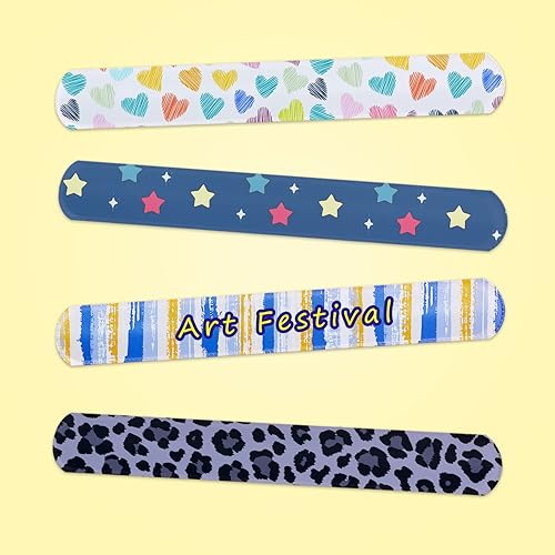 Miniatura 8 de LOMIMOS 42 pulseras en blanco, pulseras de bricolaje, regalos de fiesta para niños, proyectos de manualidades y pintura