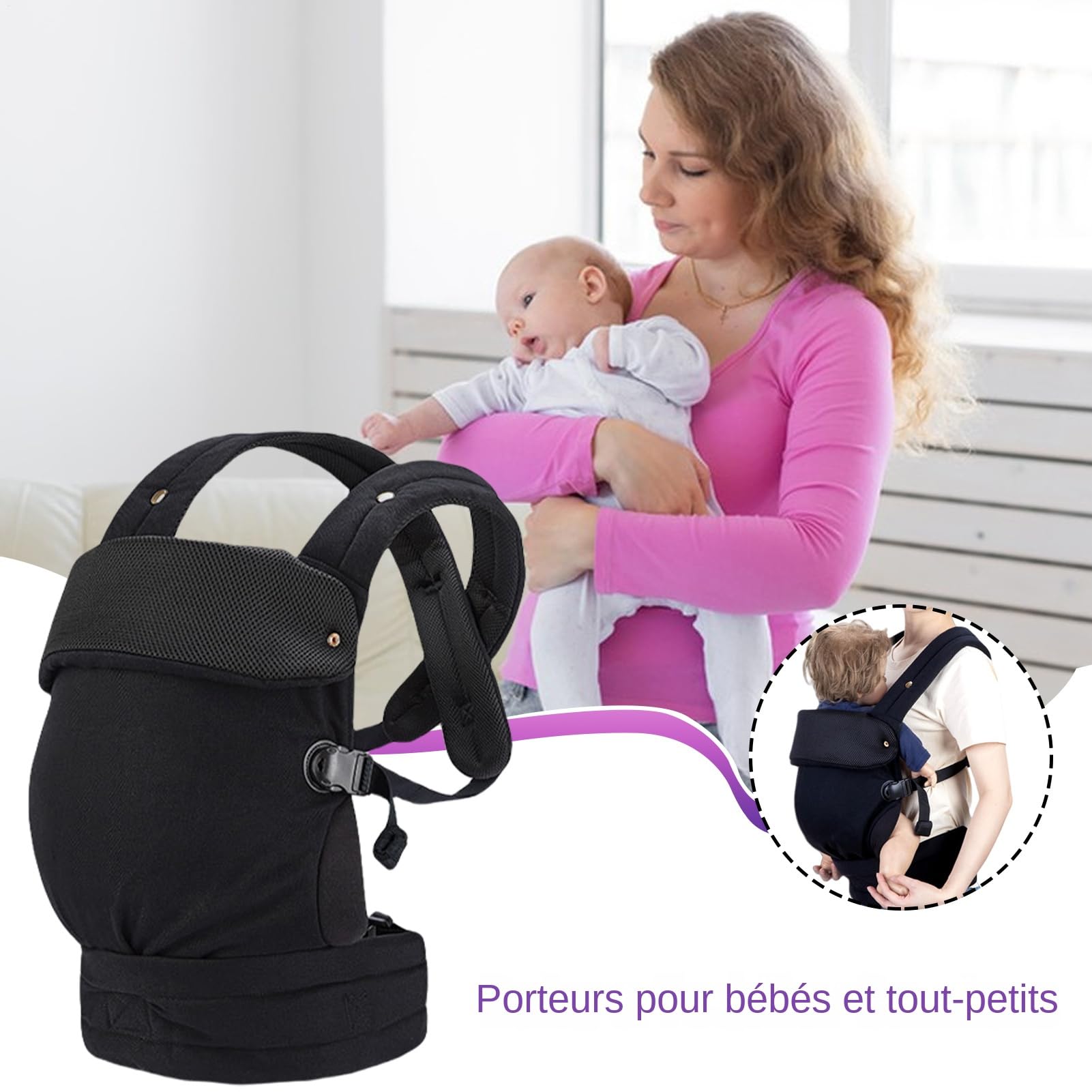 Porte-Bébé Sac À Dos Pour Équipement De Sortie Réglable Souple Ergonomique