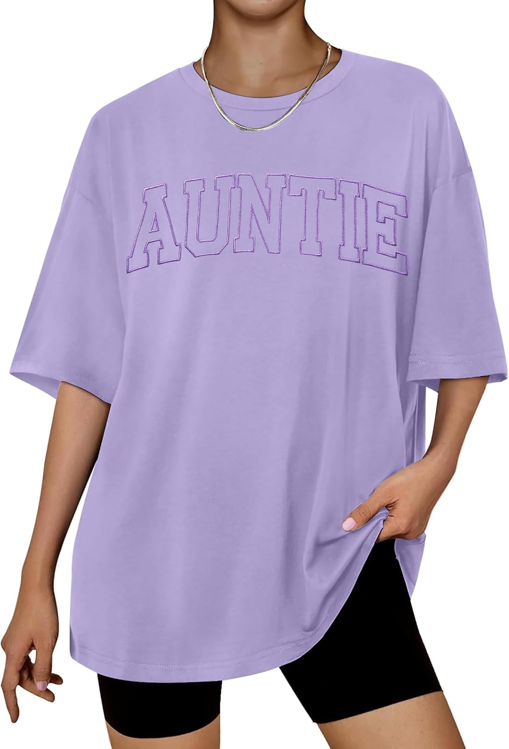 Auntie T Shirt Women Oversize Aunt Shirts Cool Aunts Club Short Sleeve Casual Loose Tops