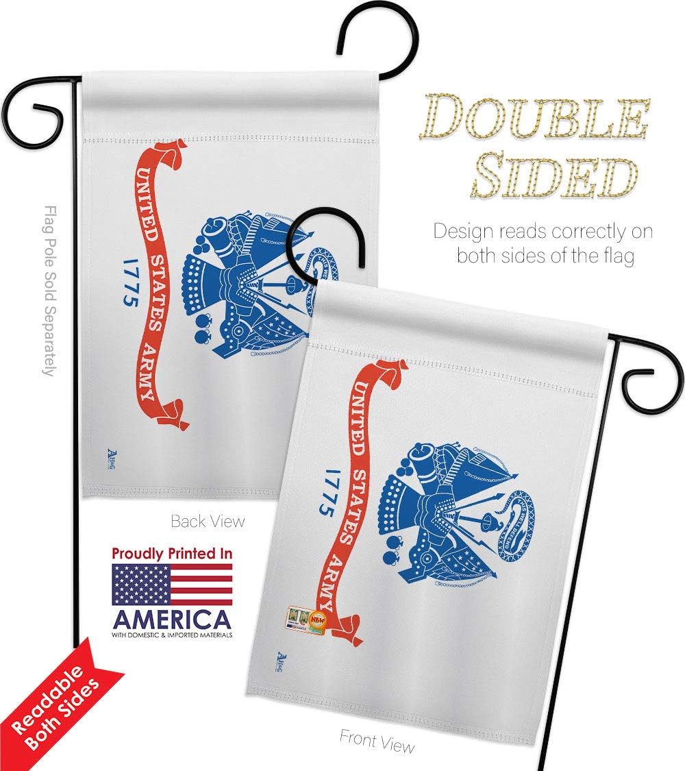 Army Garden Flag Set Wall Holder Armed Forces Rangers United State American Military Veteran Retire Official Small Decorative Gift Yard House Banner Double-Sided Made In USA 13 X 18.5