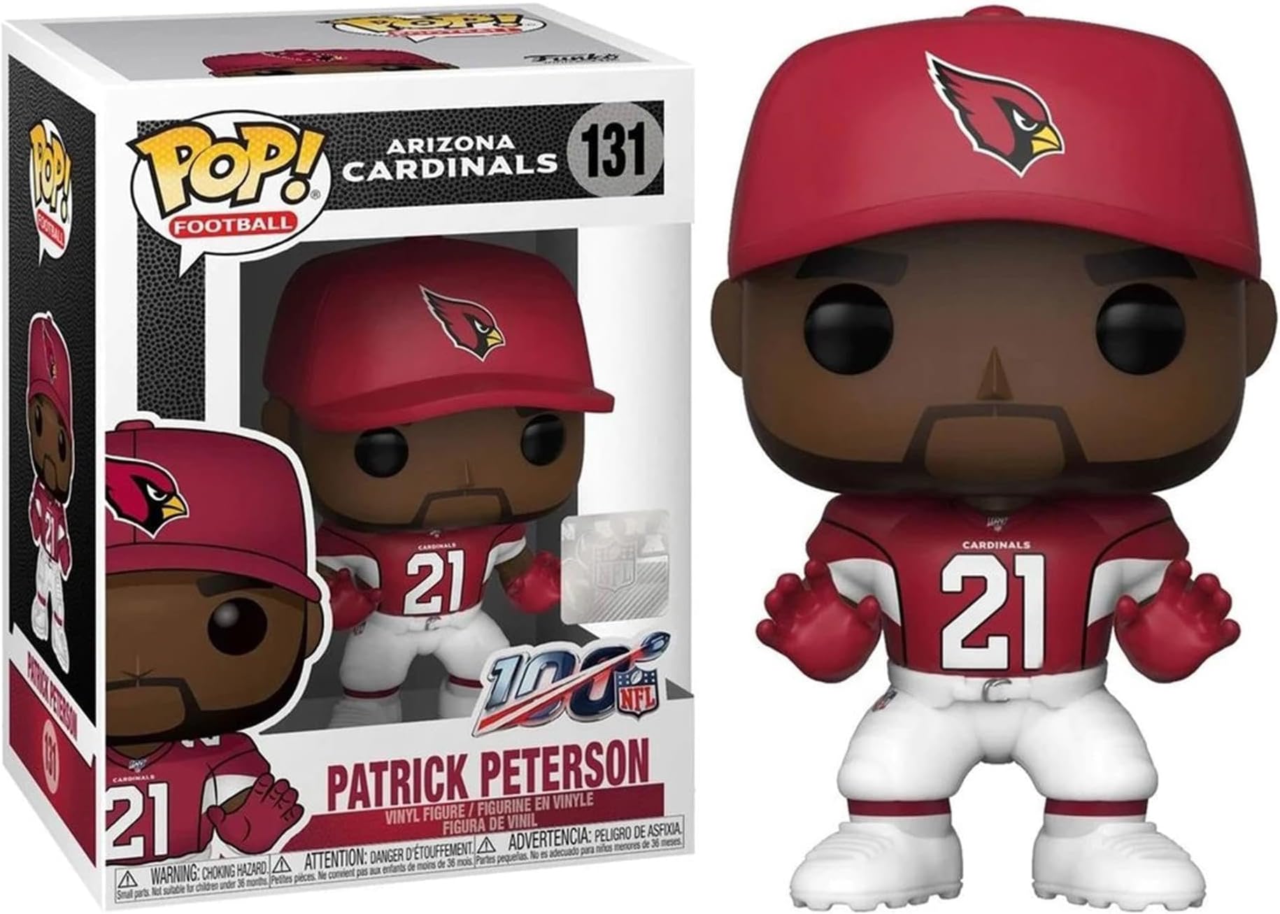 Funko POP! Vinyl: NFL: Cardinals - Patrick Peterson - (Home Jersey) - Collectable Vinyl Figure - Gift Idea - Official Merchandise - Toys for Kids & Adults - Sports Fans - Model Figure for Collectors