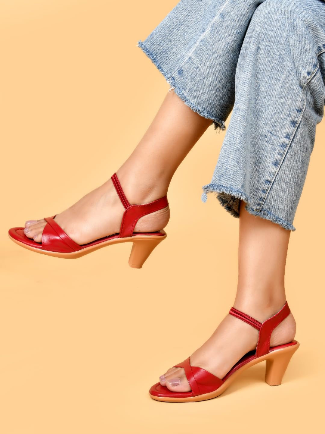 Padvesh Women?s Girls Fashion Synthetic Leather Comfortable Casual Formal Adjustable Ankle Strap Cone Heel Sandals 7 717Rb0rfCPL. SL1440