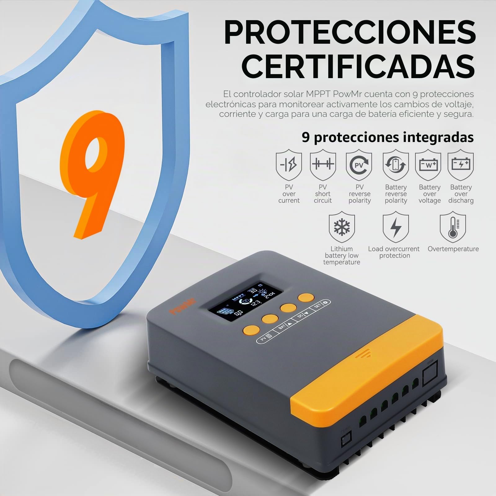 PowMr Controlador de carga solar MPPT de 60 amperios, apto para batería de litio de plomo ácido de 12 V/24 V/36 V/48 V automática, carga solar de entrada máxima de 160 V y 2800 W. Versión paralela