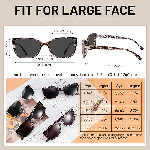 Miniatura 5 de OCCI CHIARI Lectura de sol Womems de gran tamaño con bloqueo de luz azul Lectores de sol al aire libre UV400 1.0 1.5 2.0 2.5 3.0 3.5