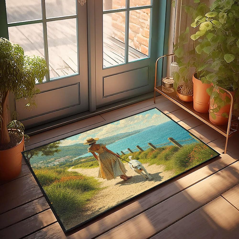 Tapis de porte personnalisé mer pour célébrer la complicité avec votre chien