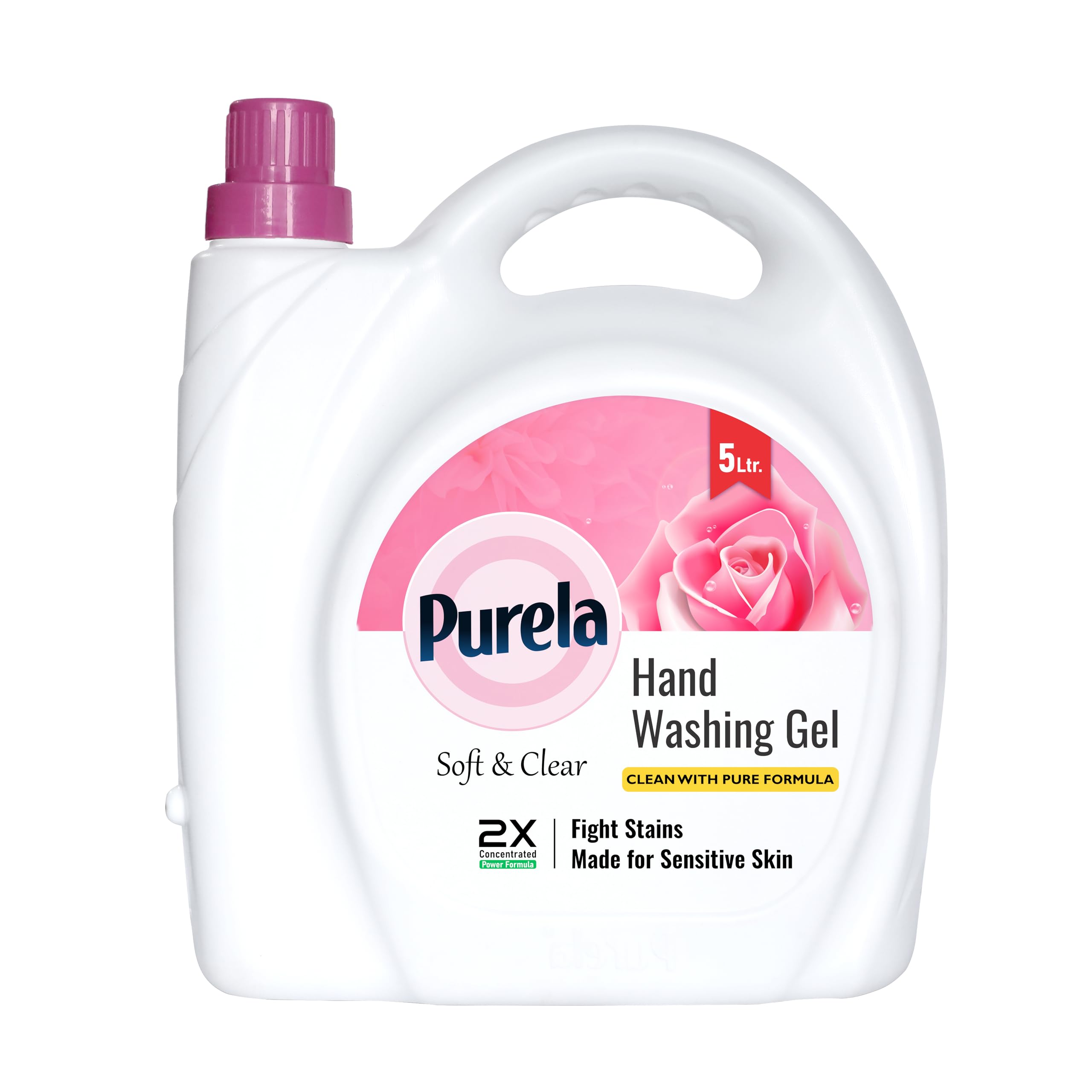 Purela Rose Handwash 5L Refill | Long-Lasting Freshness & Gentle Cleansing | Value Pack for Home, Office, School & Commercial Use | Hard Water Compatible-image-24