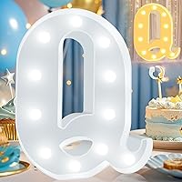 Vista 31 de Pooqla Letrero de Luces LED de Marquesina con Letras, Letra del Alfabeto Iluminada para Decoración del Hogar, Fiesta, Boda R