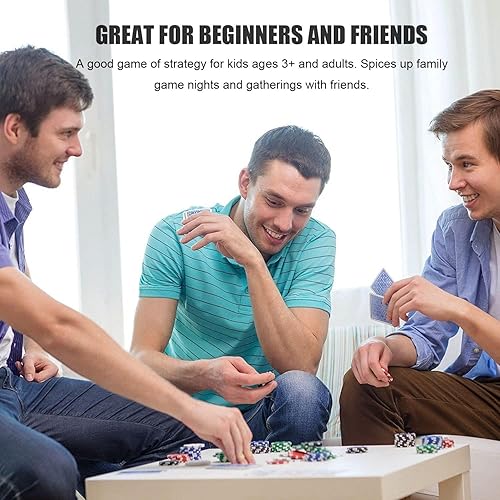 Vista 12 de 100 fichas de póquer profesional con caja de almacenamiento, juego de fichas de póquer de casino de 5 colores, fichas de póquer de casino compuestas