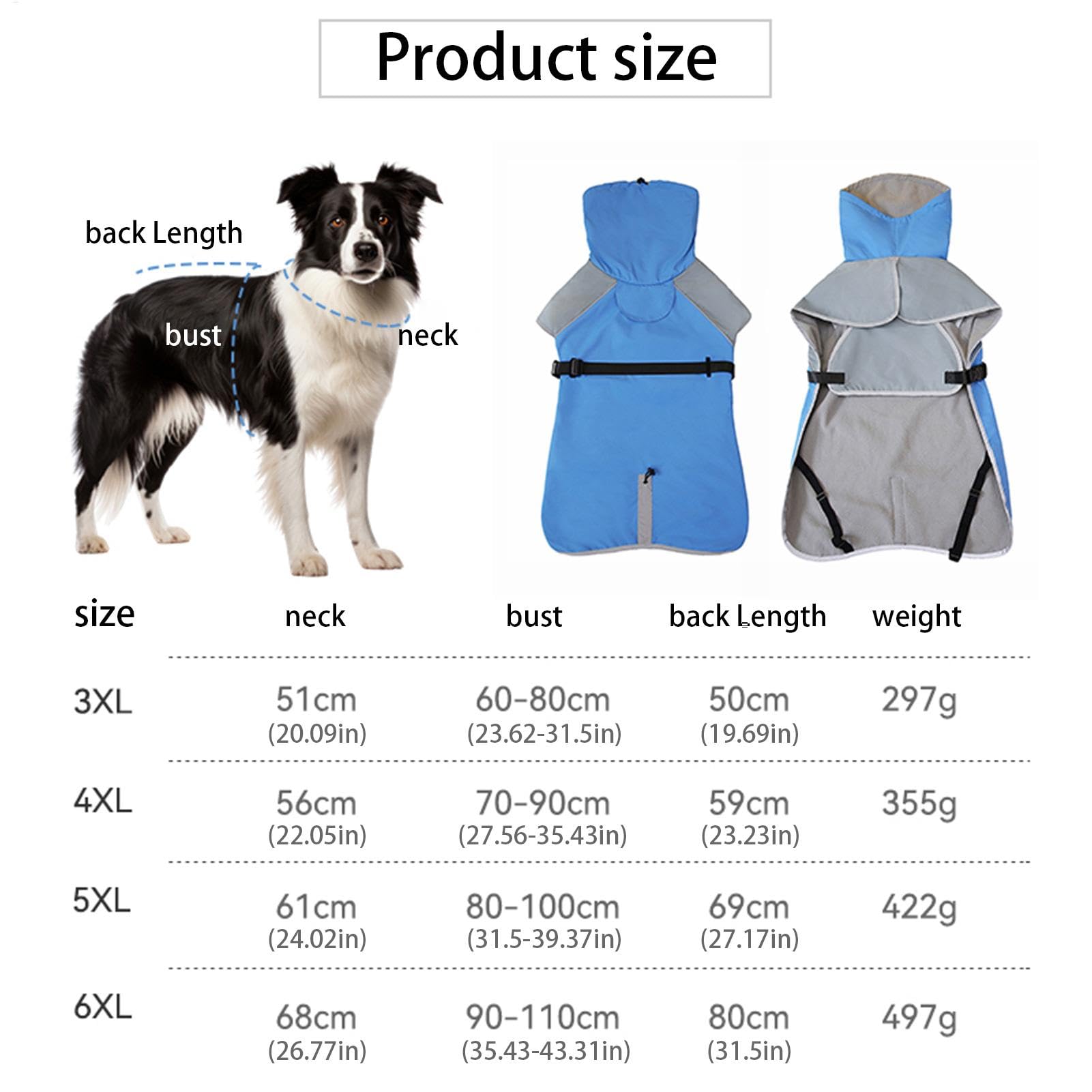 Impermeabile Per Cani Leggero Copertura Totale | Impermeabile per Cani Per Attività all'Aperto Camminata Jogging Escursionismo