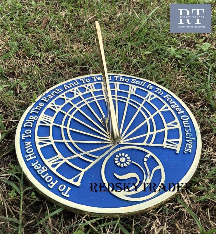 Engraved Garden Sundial Home & Garden Decor Gift for Anniversary Retirement Birthday New Year Gift for Couples Friends Parents