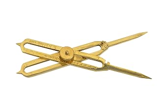 Brass Proportional Scale Divider Drawing Tool Professional 6 Long Full Brass