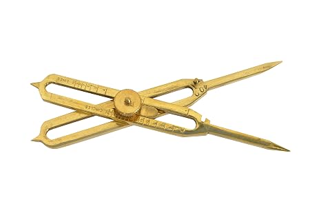 Brass Proportional Scale Divider Drawing Tool Professional 6 Long Full Brass
