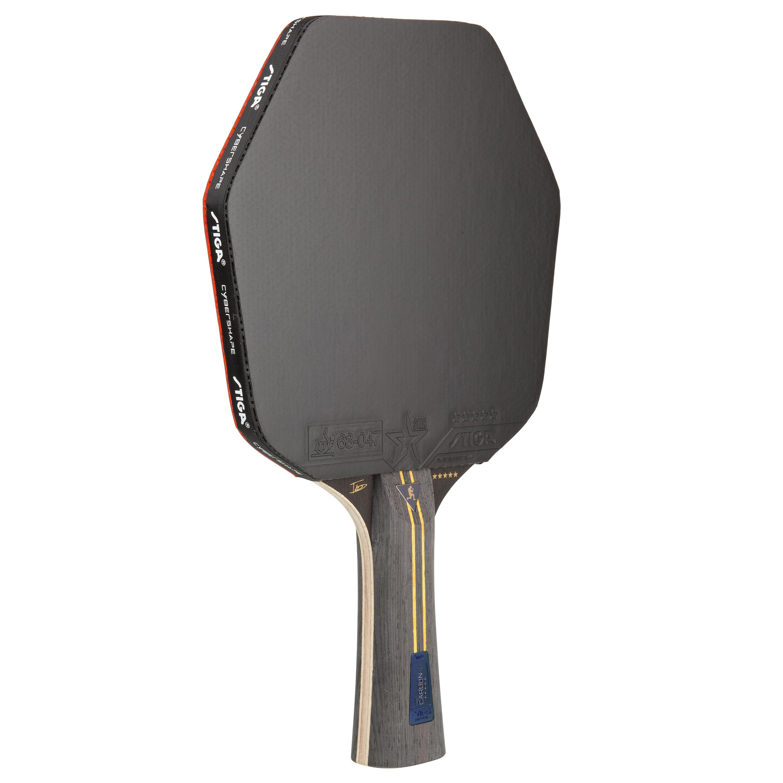 STIGA Pro Carbon Plus Cybershape Truls Edition Pala de Tenis de Mesa, 5 Estrellas; Sweet Spot Optimizado más Grande, Touch Carbon Technology, Goma STAR5 Aprobada por la ITTF, para Jugadores Ofensivos