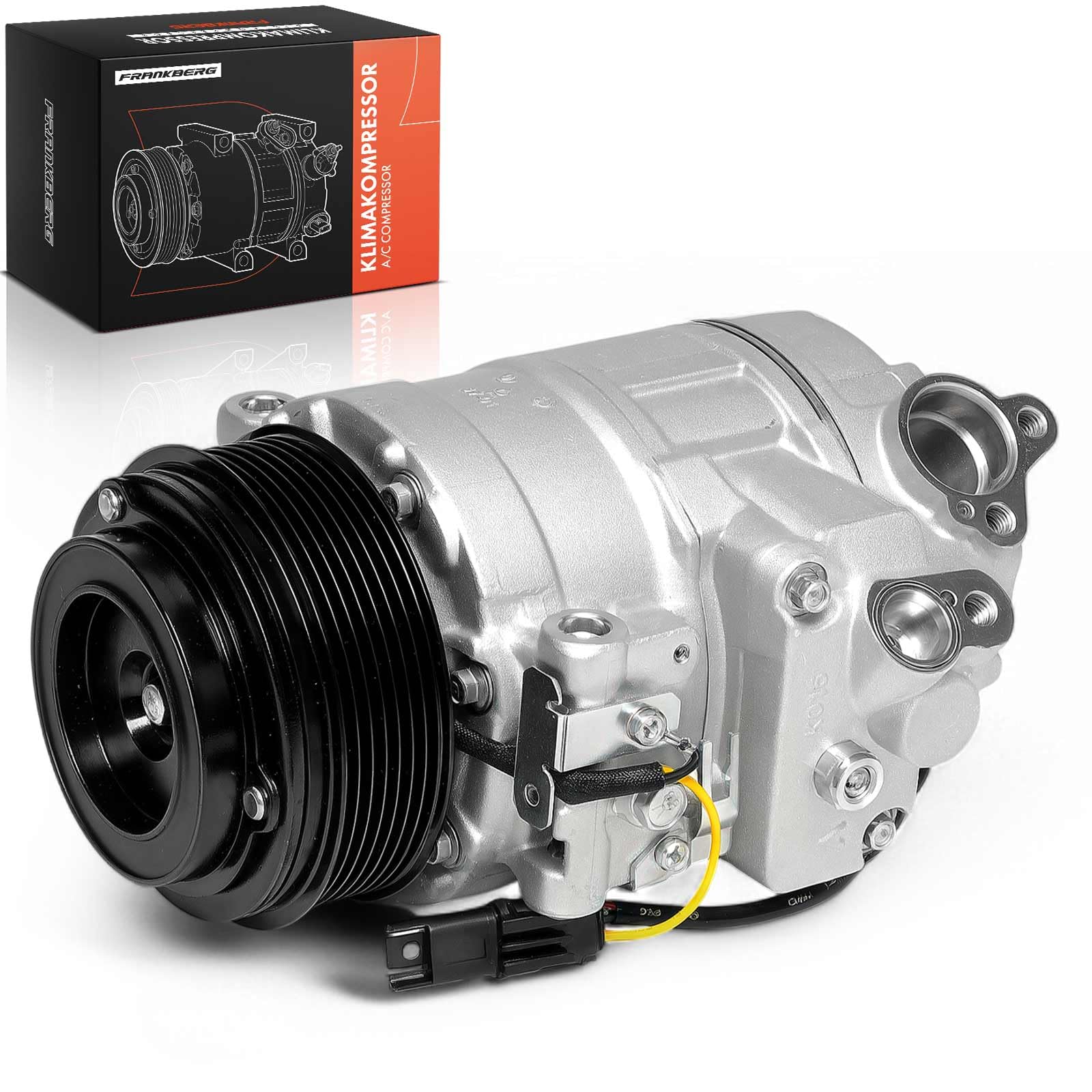 Frankberg Compressore dell'aria condizionata con frizione Diesel Compatibile con Serie 5 F10 F11 Serie 5 Gran Turismo F07 Serie 7 F01 F02 F03 F04 X5 E70 64526987890, con l'olio preconfezionato