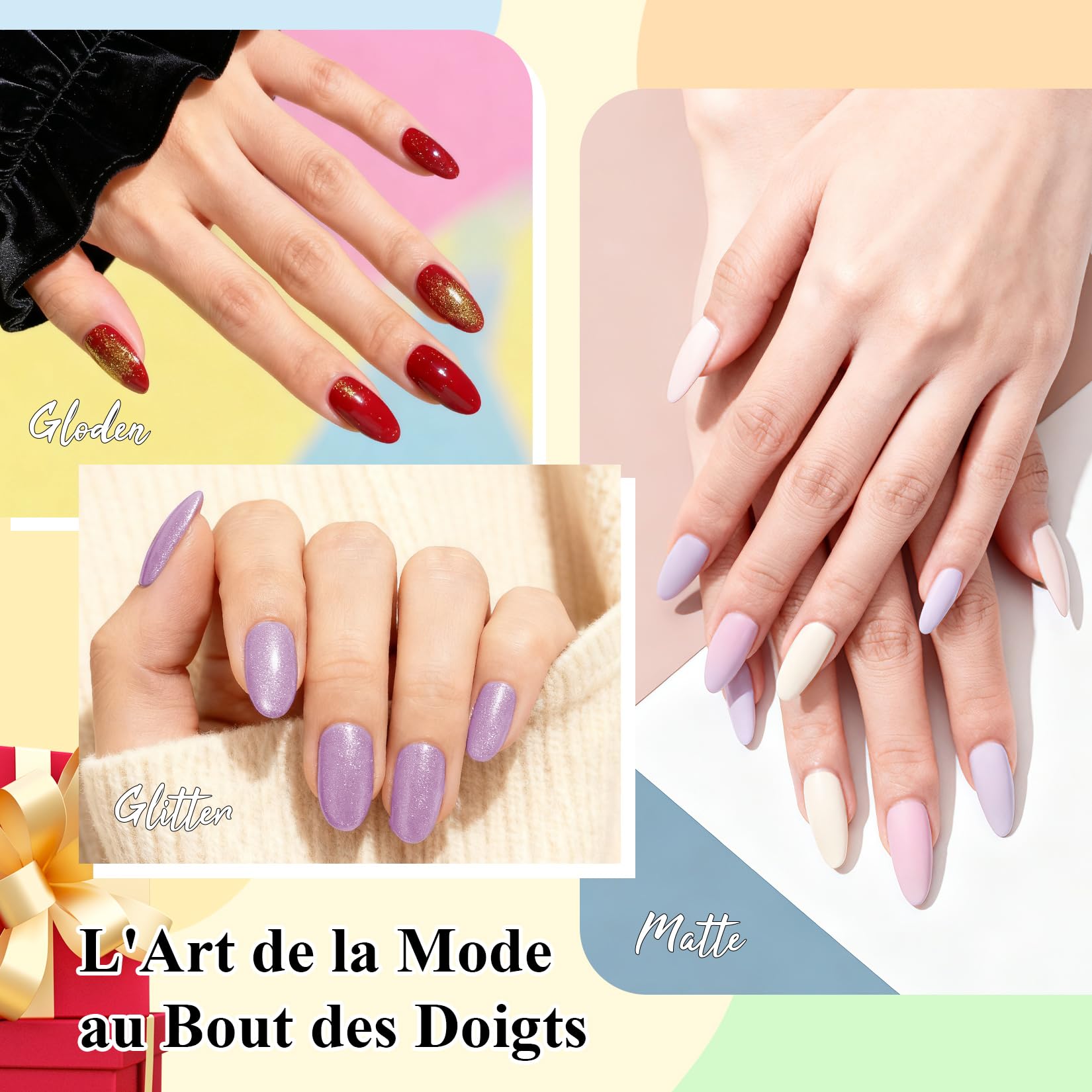 Phoenixy 28 PCS Kit Vernis Semi Permanent avec Lampe à Ongles 20 Couleurs Vernis à Ongles + 3 Couleurs de Poly Extension Gel Kit Ongle Gel UV Complet Pour Débutant