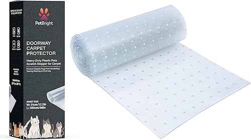Miniatura 8 de Protector de alfombra resistente para puerta, plástico resistente que evita que gatos y perros rayen tu alfombra y alfombras en las puertas,