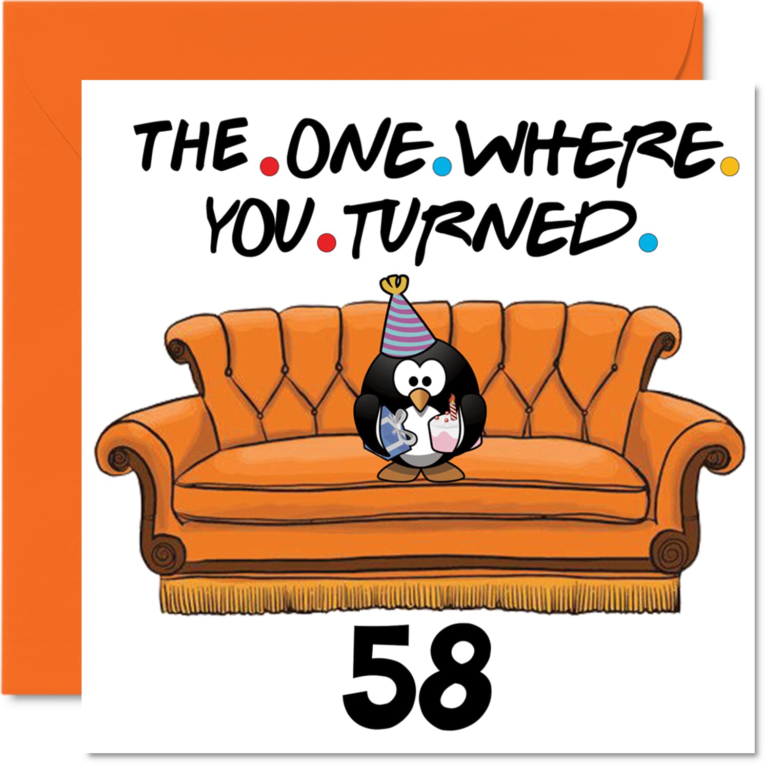 Fun 58th Birthday Cards for Men Woman - The Where - Funny Birthday Card for Dad Mum Grandad Nanny Grandma Uncle Auntie Cousin Friend, 145mm Greeting Cards, 58th Card