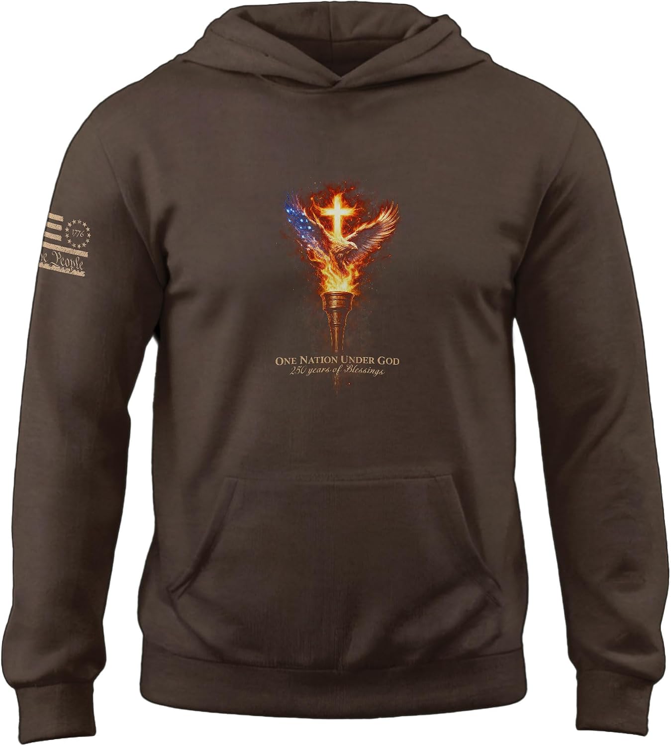 Patriotic Hoodies, One Nation Under God Hoodie, Christian Hoodies, 250 Anniversary Usa Hoodie