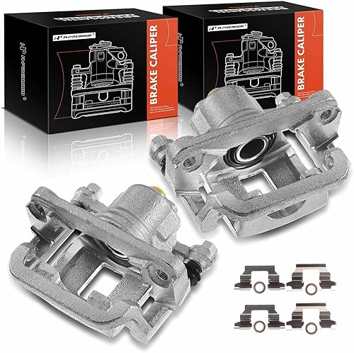 A-Premium Conjunto de pinza de freno de disco con soporte compatible con modelos seleccionados de Nissan - Rogue 2008-2013, Rogue Select 2014-2015,