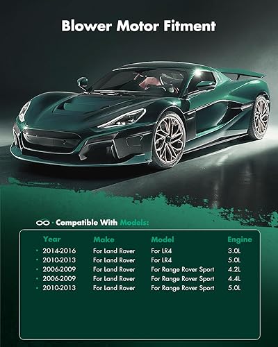 Vista 251 de SCITOO 700188 Reemplazo del motor del ventilador HVAC con jaula de ventilador para Toyota Tacoma 2005-2015, reemplazo OE - 87103-04043, 87103-04044