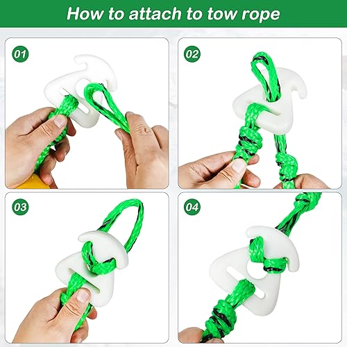 Miniatura 6 de Arnés de remolque resistente para deportes acuáticos con anillos en D, arnés de remolque de barco para tubo remolcable, esquí acuático, wakeboard