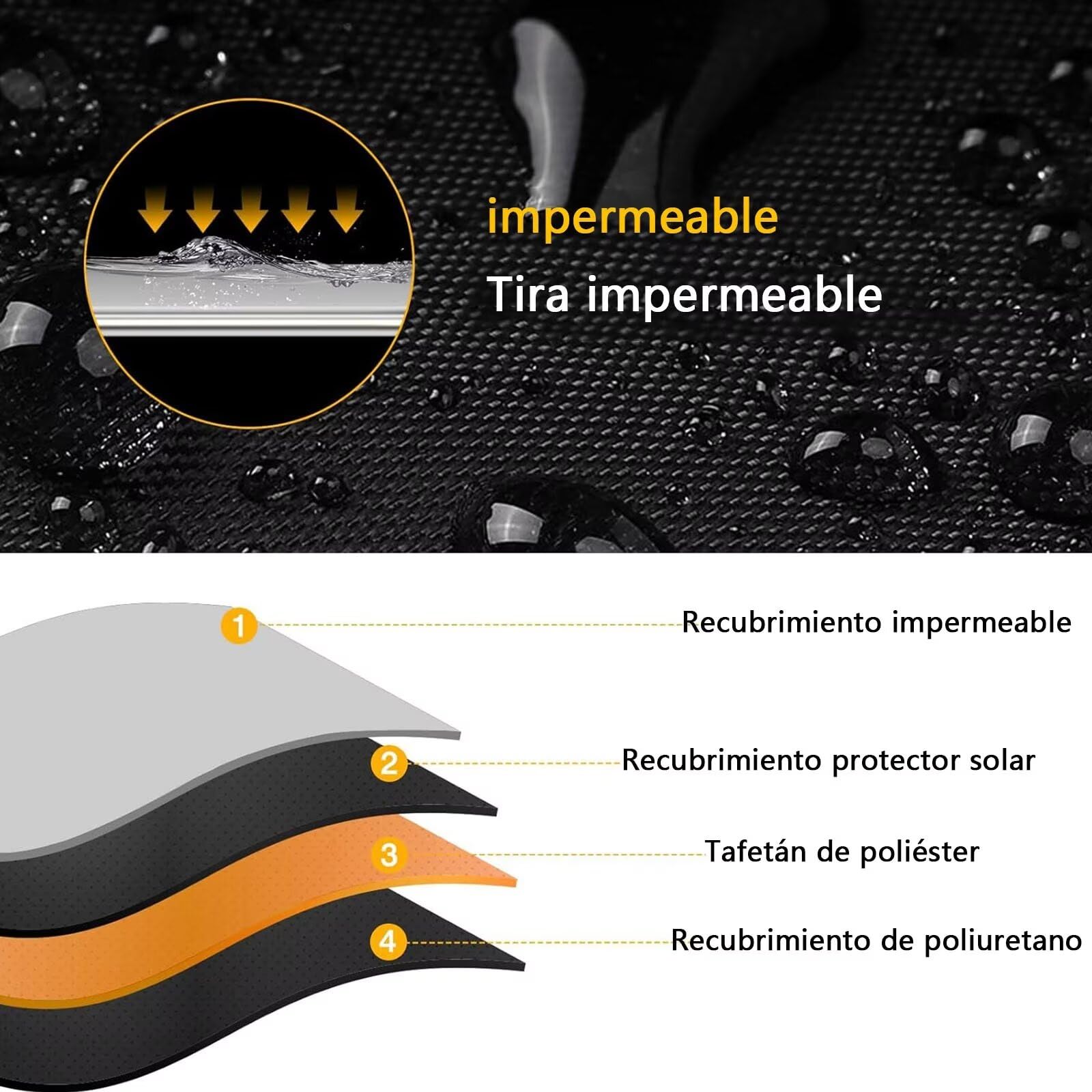 Funda Quad ATV Compatible con Suzuki QuadSport Z400 2004-2024, 210D Todo Clima, Resistente al Sol, a la Lluvia, Nieve Polvo, Funda Quad Bolsa de Almacenamiento (Black Orange)
