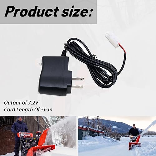 Miniatura 3 de Cargador de batería para soplador de nieve – 7.2 V compatible con Ariens ST28DLE ST36DLE Deluxe 30 Platinum 24 (reemplazo #05079500), XTPTFABS