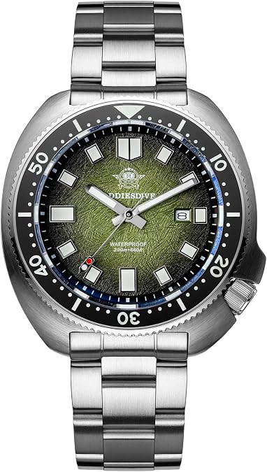 ADDIESDIVE Diving Quartz Watches Synthetic Sapphire 200 M Waterproof Ceramic Bezel Luminous Stainless Steel Big Face Watch for Men