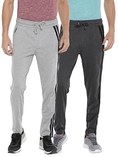 Force NXT Super Combed Cotton Mens Pack of 2 Solid Track Pant
