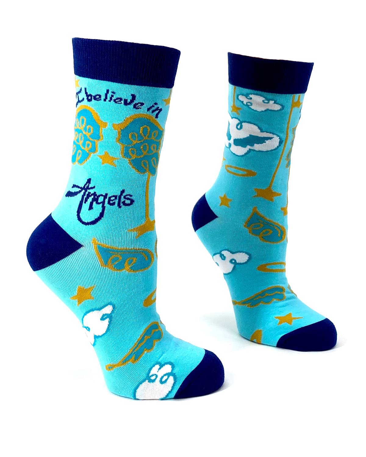 Fabdaz I Believe In Angels Women's Crew Socks