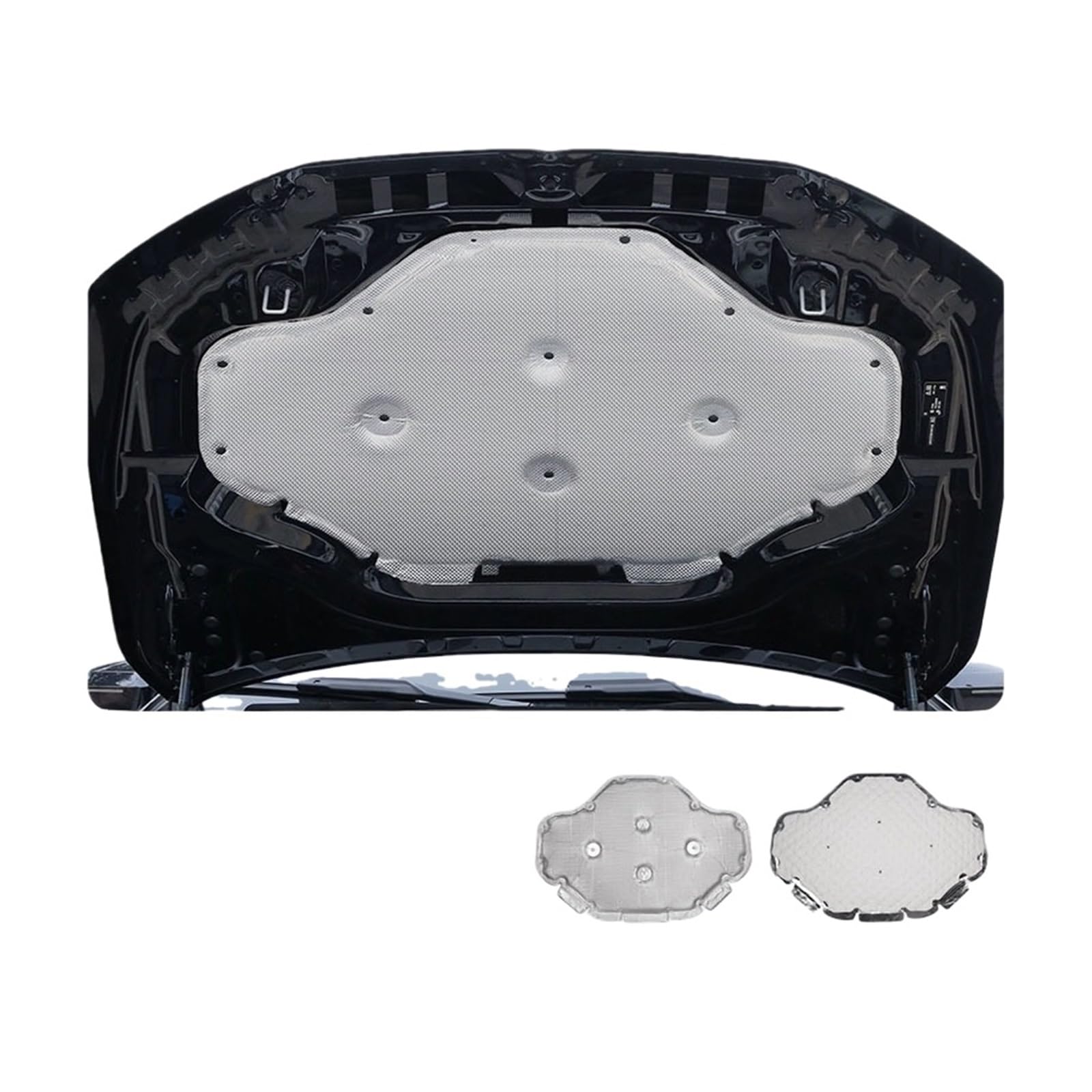 Wuqqxxqcm Type A Front Hood Engine Sound Insulation Pad Soundproof Aluminum Cover Thermal Heat Insulation Mat Compatible For Bmw X3 G45 2025(Type A)
