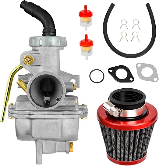HIAORS PZ20 Carburetor Kit for TaoTao Coolster 125cc 110cc 50cc 70cc 90cc Chinese Kids ATV Quad 4 Wheeler Baja Sunl NST Kazuma Roketa Loncin Lifan Buyang lcebear Vitacci 4 Stroke Engine Go Kart Parts