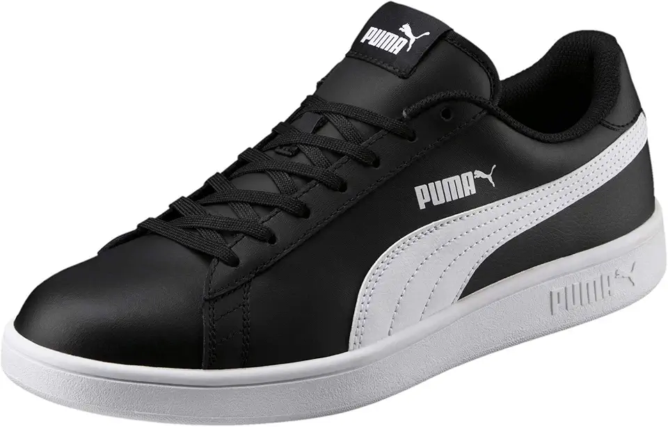 PUMA Unisex Puma Smash v2 L Low-Top, Puma Black-Puma White, 41 EU