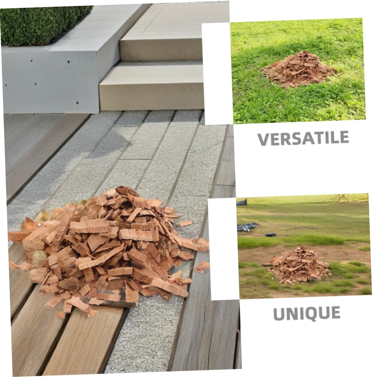 Toyvian Apple Wood Chips BBQ Smoking Chunks for Grills and Smokers Quick Ignite Wood for Outdoor Barbecue Bag Enhancing Meat Flavor