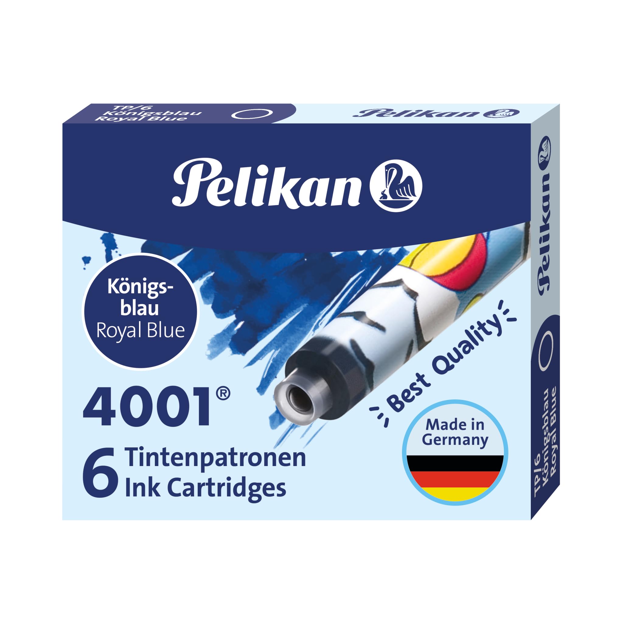 Pelikan 4001 Ink Cartridges 6 Pieces Blue