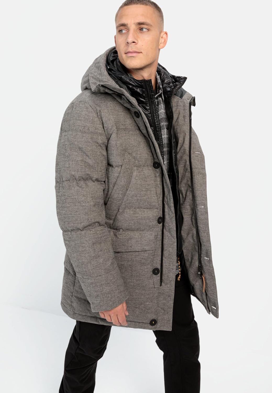 Camel Active Herren Mantel Mit Teddyfell-Kapuze - Wasserabweisender Outdoor-Mantel