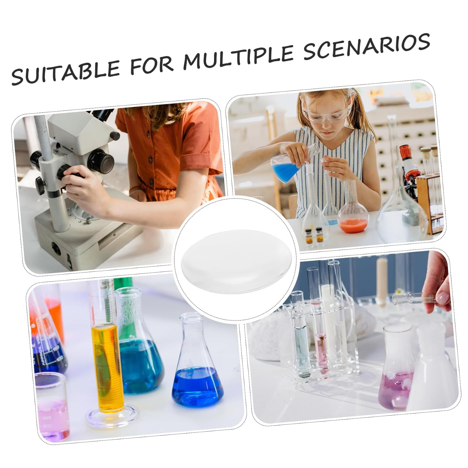 90mm Double Convex Lens Glass Optical Tool for Lab Experiments