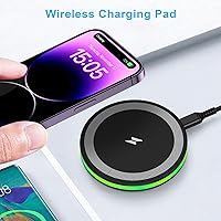 Vista 2 de Cargador inalámbrico Samsung Fast Wireless Charging Pads Teléfono celular Cargadores inalámbricos Cargador inalámbrico para 2 Pack para Android