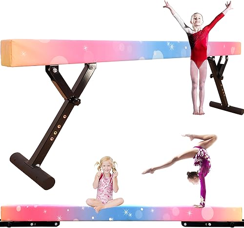 Miniatura 31 de MARFULA Viga de equilibrio ajustable de 8 pies de altura ajustable para niños y adolescentes de todos los niveles de gimnasia, equipo de gimnasia