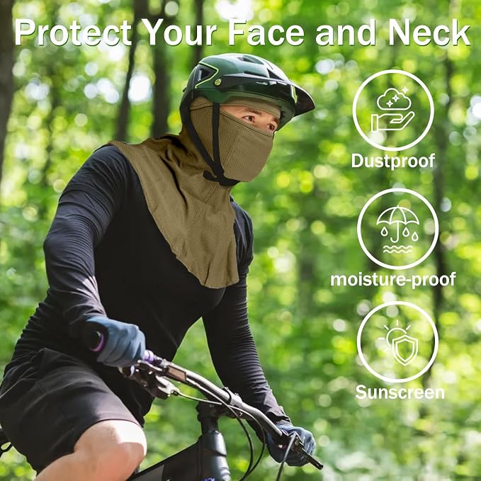 Balaclava para rostro, protección UV para hombre miniatura 3