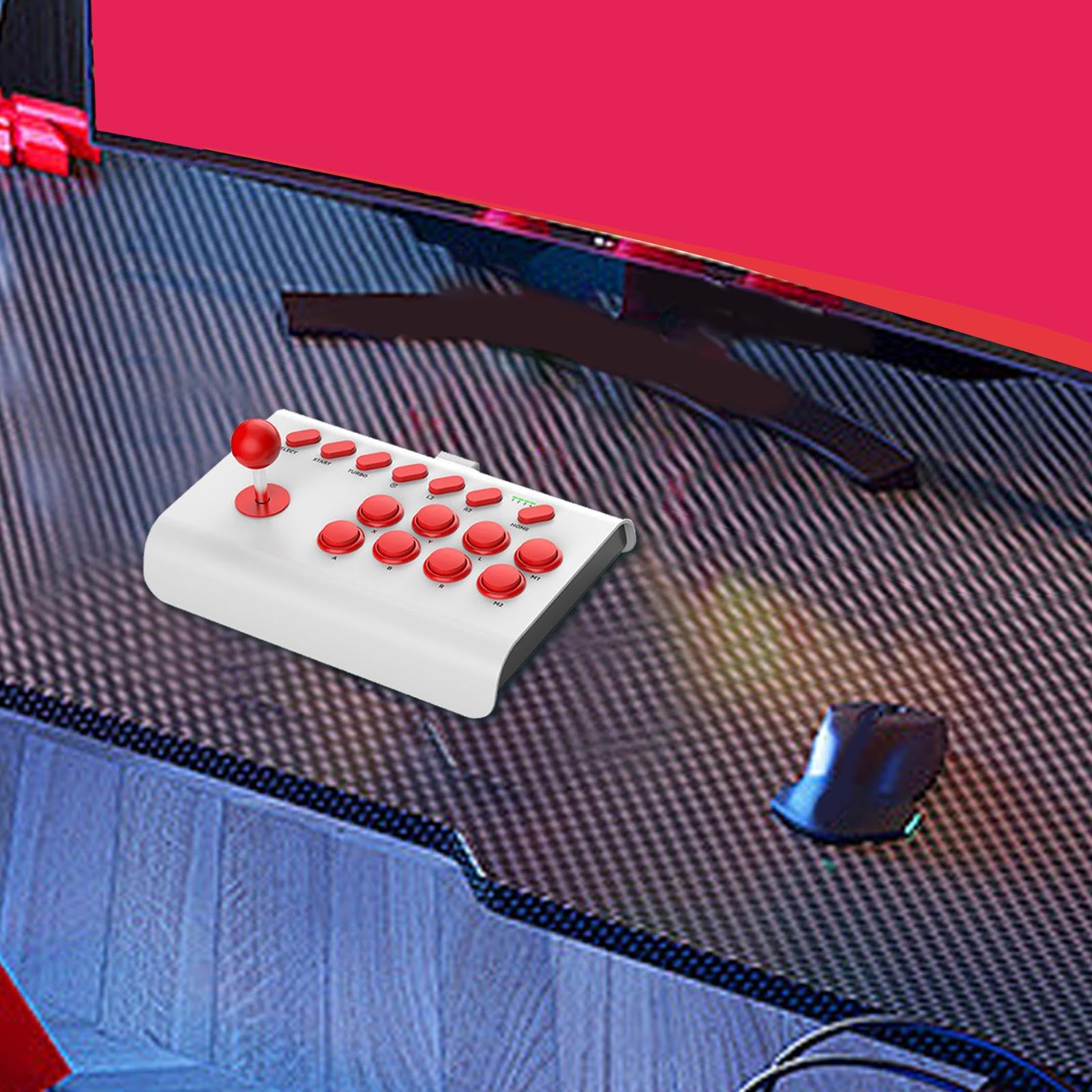 Arcade Fight Stick Joystick - Joystick do gier zr?czno?ciowych z funkcjami Turbo/Macro,Nostalgiczne akcesoria do gier zr?czno?ciowych dla Street Fighter[video game] [video game] [video game] [video game] [video game] [video game]