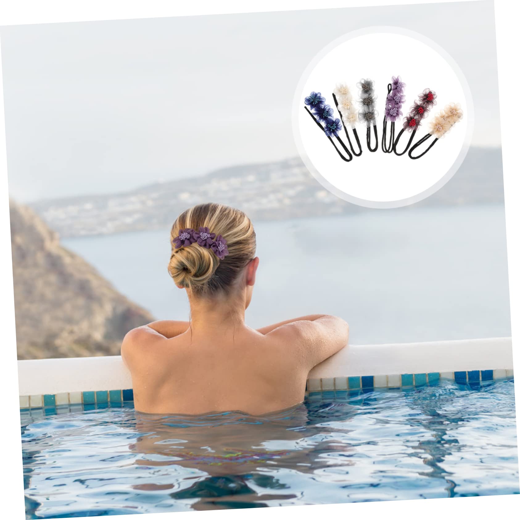 DOITOOL 12stücke Teiliges Blumen Haarknoten-maker Für Frisuren Flexibles Haarschmuck Zubehör Für Mädchen Hautfreundlich Und Haltbar Für Feste Und Anlässe