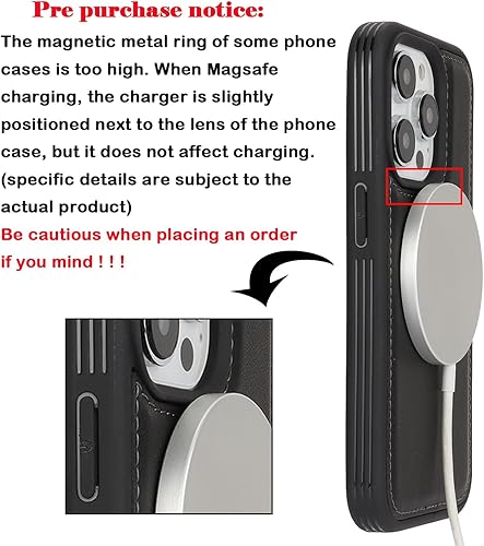 Miniatura 4 de Havaya Magsafe - Funda tipo cartera para iPhone 14 Pro, compatible con iPhone 14 Pro, funda tipo cartera para hombre, con tarjetero y tapa, funda de