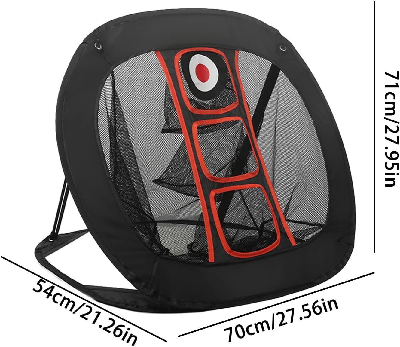 Golf Chipping Practice Net, Foldable Nylon Training Net, Portable Golf Accessory with Storage Bag for Indoor Outdoor Hitting, Swing Practice, Men, Women, Golfers, Kids, Beginners, Backyard