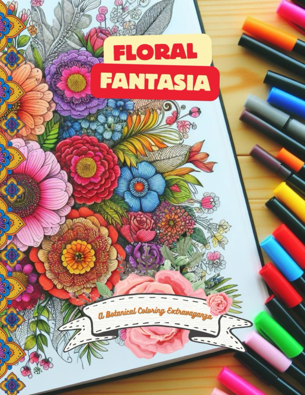 Floral Fantasia: A Botanical Coloring Extravaganza – Unleash Your Creativity with Blooms and Blossoms!: Captivating Designs for Relaxation and Inspiration