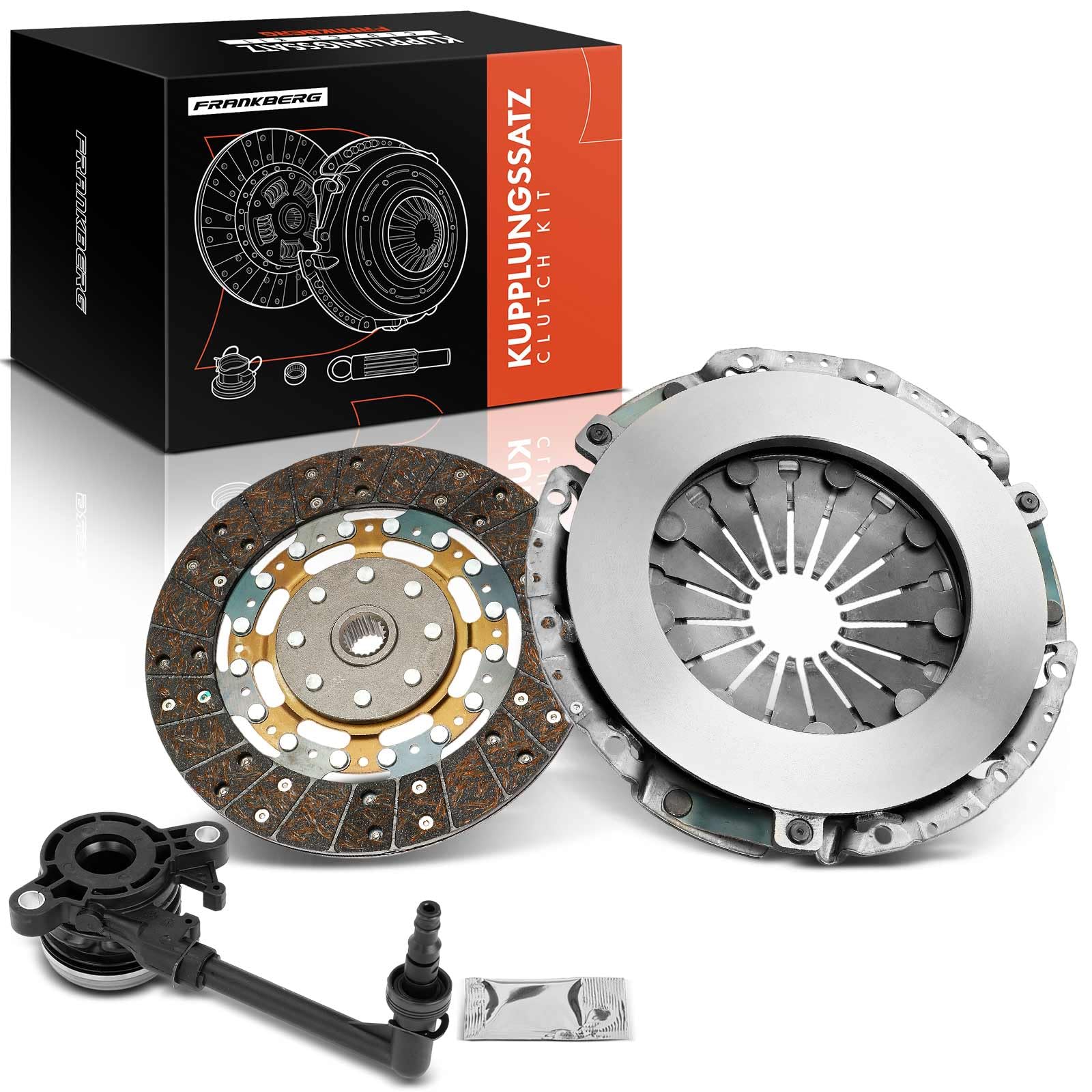 Frankberg Kit de embrague con cojinete de desembrague central 3062000Q0H | con grasa sintética, 21 dientes; Compatible con: X-Trail T31, Koleos I HY, Qashqai +2 I J10 NJ10