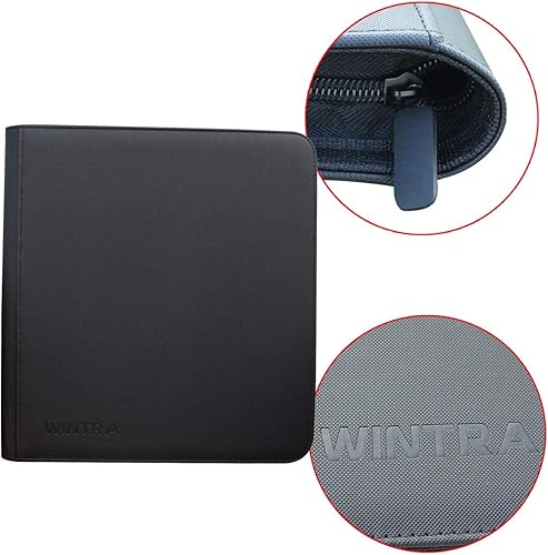 Miniatura 6 de Álbum negro de doble cara para tarjetas coleccionables de 12 bolsillos, carpeta de tarjetas premium de carga lateral, carpeta de 720 bolsillos para