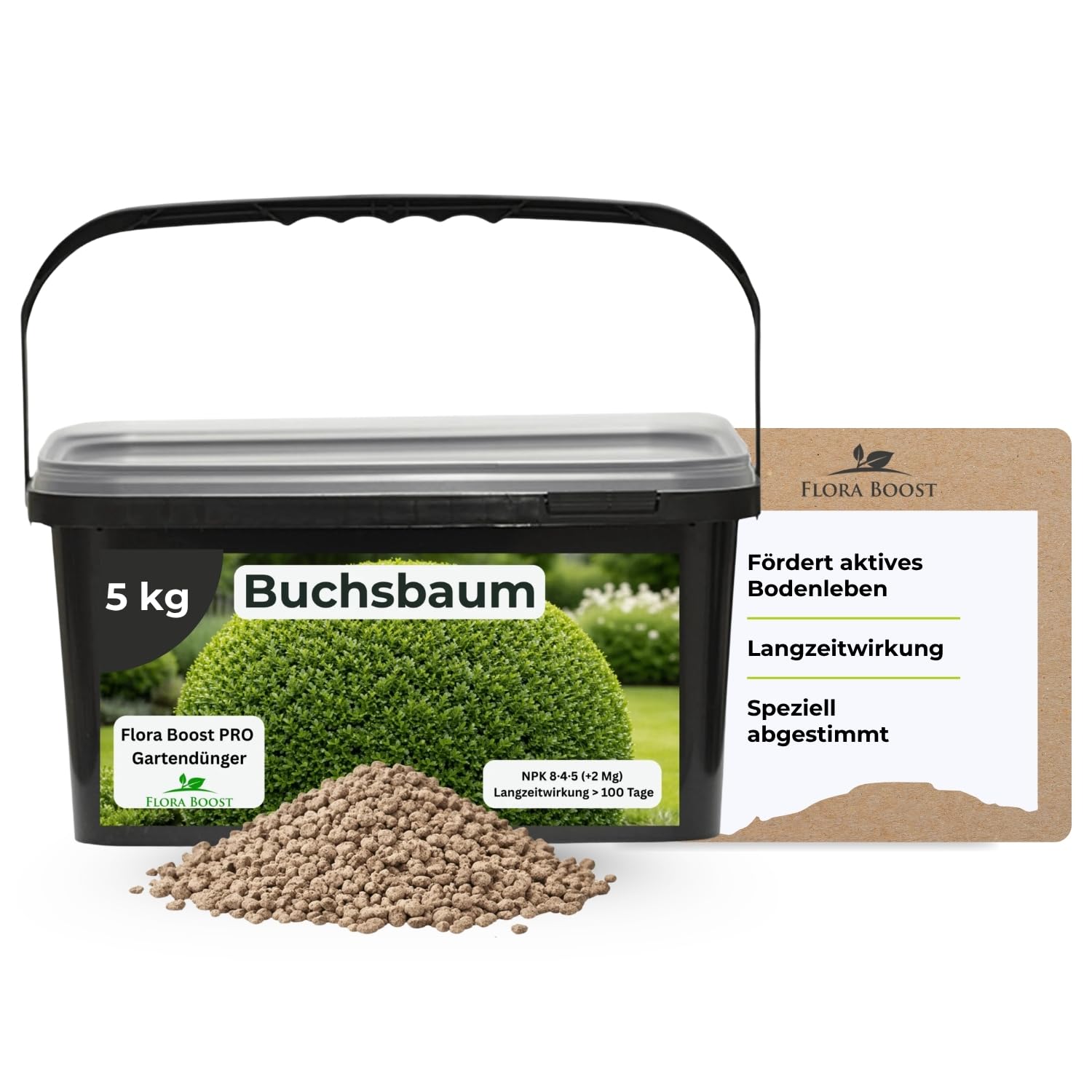 Flora Boost PRO Buchsbaum Dünger mit Langzeitwirkung, 5KG Granulat