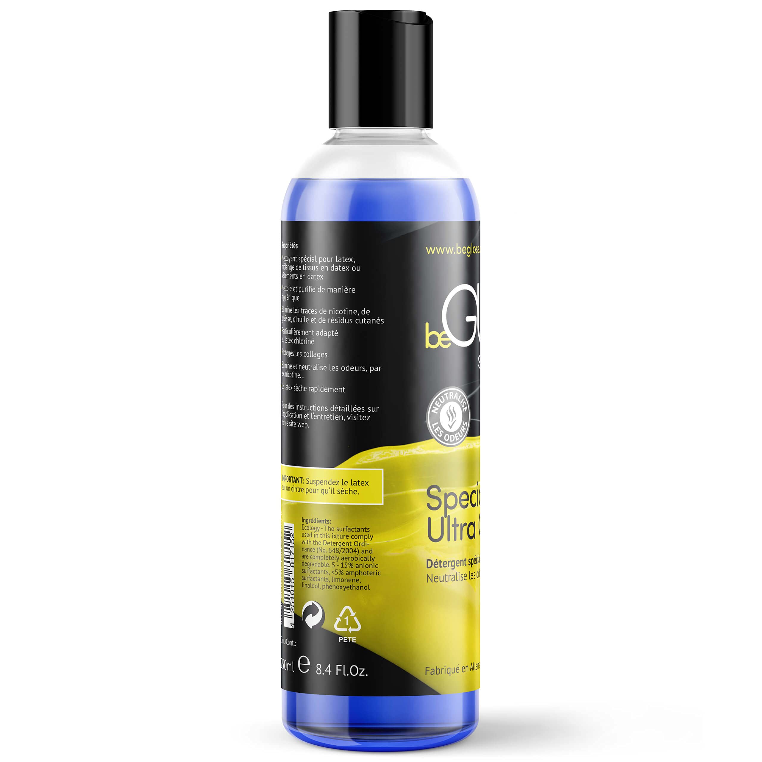 beGLOSS Special Wash LATEX 250 Nettoie et purifie de façon hygiénique